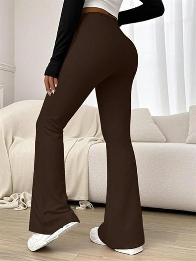 Kadın Yüksek Bel Ispanyol Paçalı Pantolon Tayt