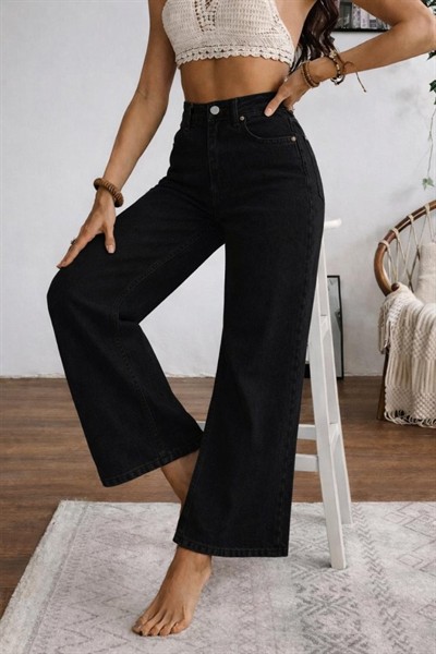 Kadın Yüksek Bel Palazzo Pantolon