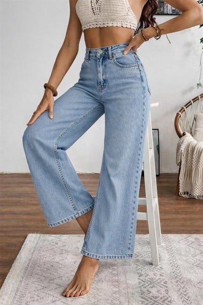 Kadın Yüksek Bel Palazzo Pantolon