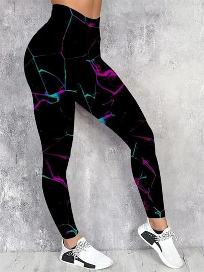 Kadın Yüksek Bel Renk Detaylı Dalgıç Tayt