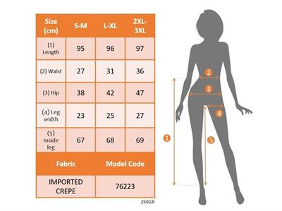 Kadın Yüksek Bel Yanlardan Dantelli Paçaya Doğru Geniş Kesim Detaylı Ithal Krep Pantolon
