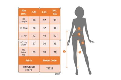Kadın Yüksek Belli önden Yırtmaç Taş Detaylı Ithal Krep Pantolon