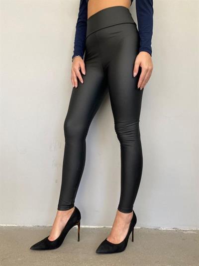 Kadın şardonlu Deri Tayt