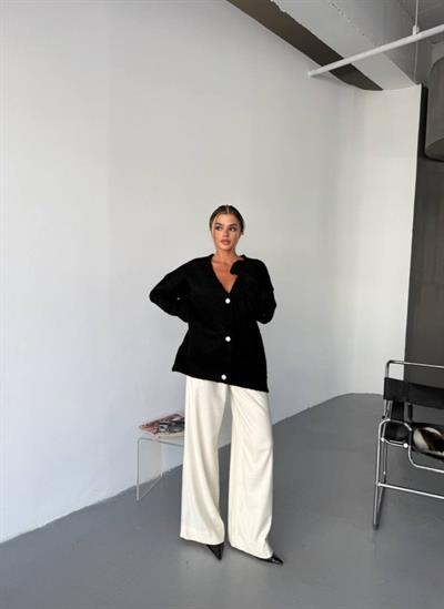 Kadın şardonlu Uzun Triko Hırka