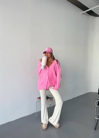 Kadın şardonlu Uzun Triko Hırka