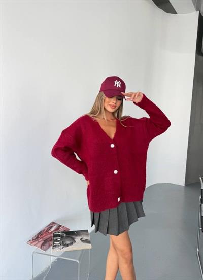 Kadın şardonlu Uzun Triko Hırka