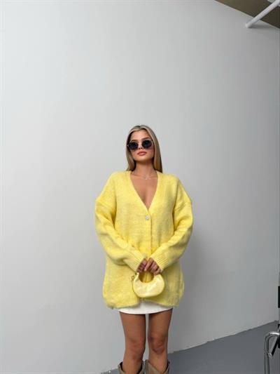 Kadın şardonlu Uzun Triko Hırka