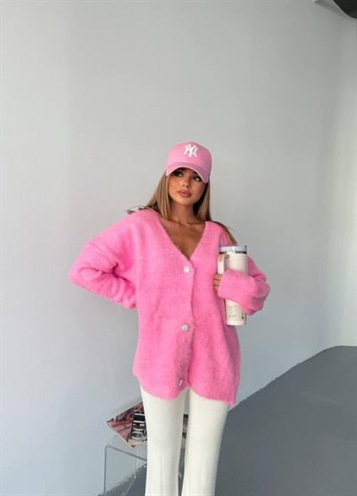 Kadın şardonlu Uzun Triko Hırka