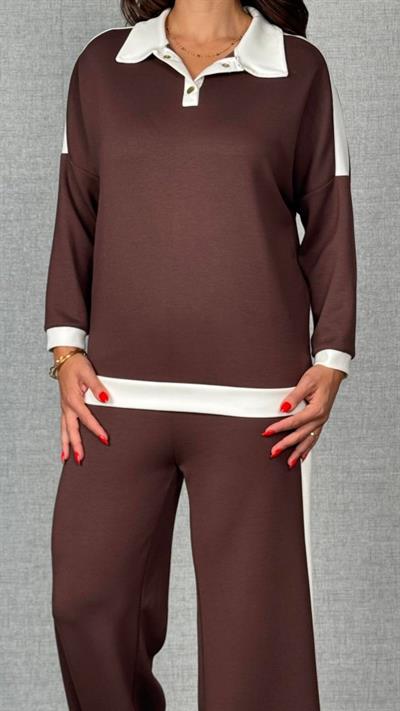 Kadın şerit Detay Modal Kumaş Ikili Takım