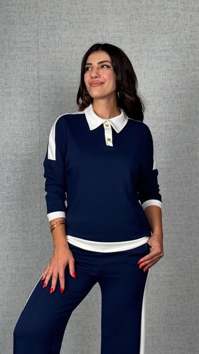 Kadın şerit Detay Modal Kumaş Ikili Takım