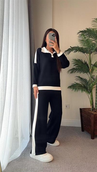 Kadın şerit Detay Modal Kumaş Ikili Takım