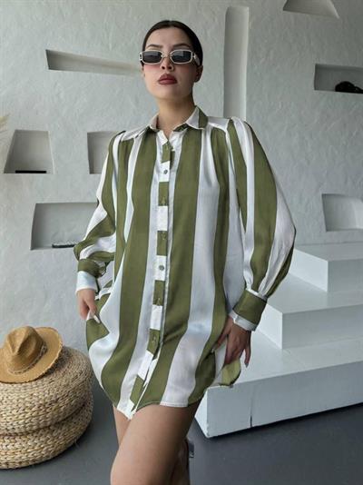 Kalın Çizgi Tasarımlı Gömlek