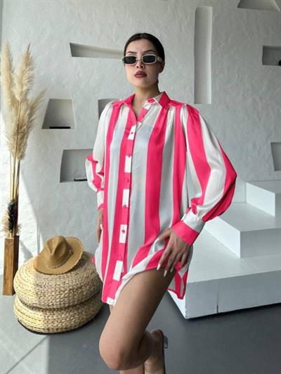 Kalın Çizgi Tasarımlı Gömlek