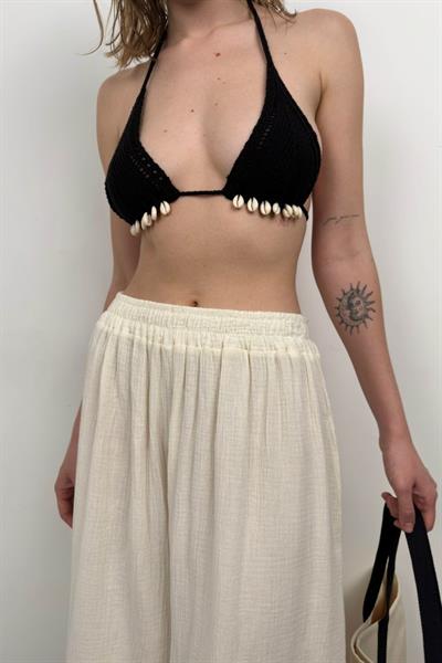 Kalın Kemer Keten Pantolon