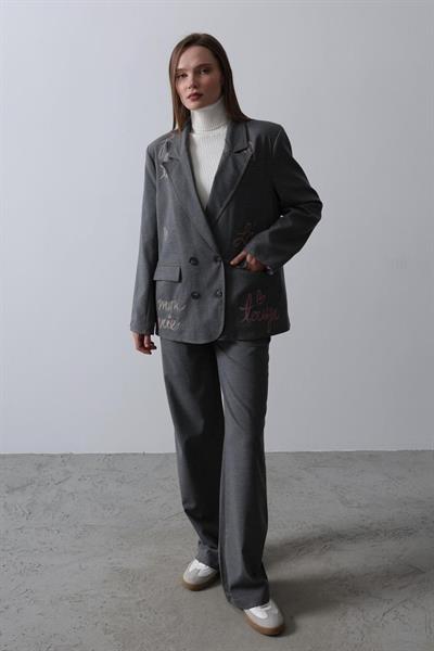 Kalpli Ceket Takım - Antrasit