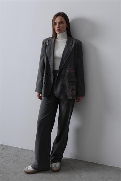 Kalpli Ceket Takım - Antrasit