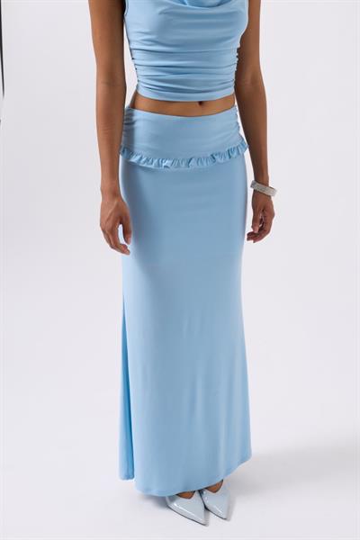 Katlama Bel Detay Maxi Etek