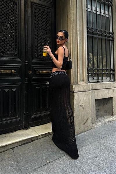 Kayla Dantel Desenli Crop Takım 9840