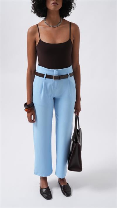 Kemer Detay Yüksek Bel Pantolon