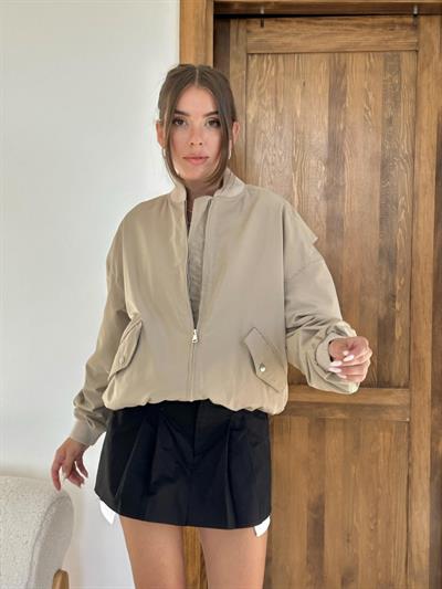 Kemik Parçalı Bomber Ceket