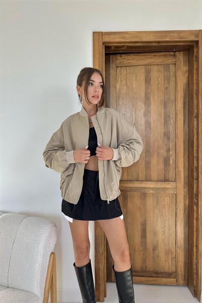 Kemik Parçalı Bomber Ceket