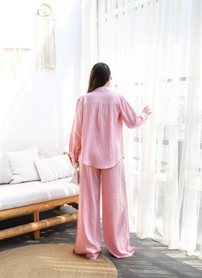 Keten Gömlek Ve Pantolon İki̇li̇ Takim