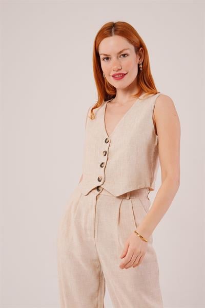 Kırçıllı Desen Bej Takım