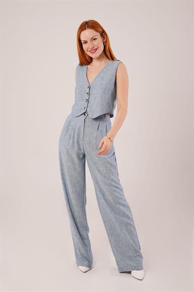 Kırçıllı Desen Mavi Takım