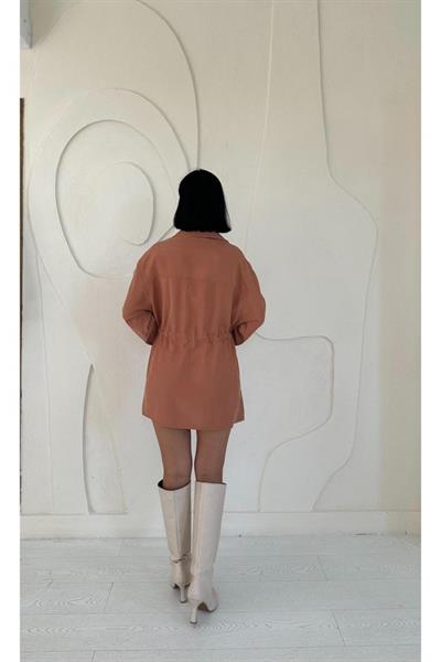 Kiremit Çıtçıtlı Tünelli Gömlek