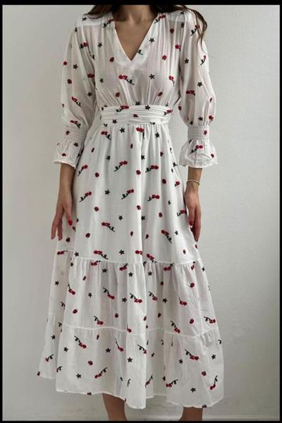 Kırmızı Gipeli Vual Elbise