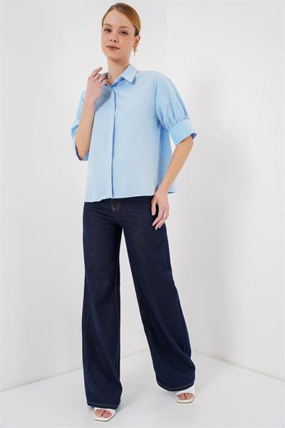 Kısa Kol Gömlek 20312 - Mavi