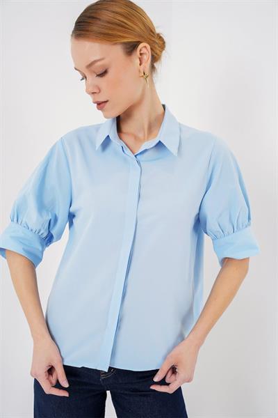 Kısa Kol Gömlek 20312 - Mavi