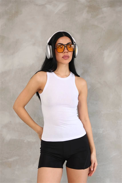 Kolsuz Badi Bluz - Beyaz