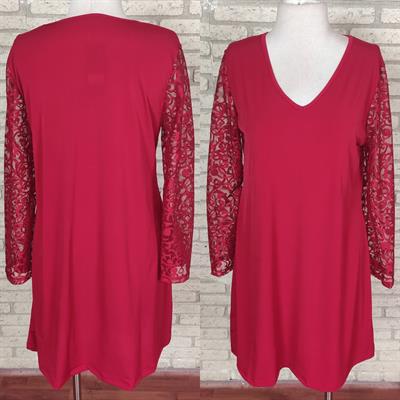 Kolu Tüllü V Yaka JaNes Sandy Kumaş Elbise.90cm.