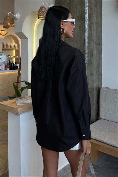 Kristal Taş Çakımlı Poplin Gömlek 3413