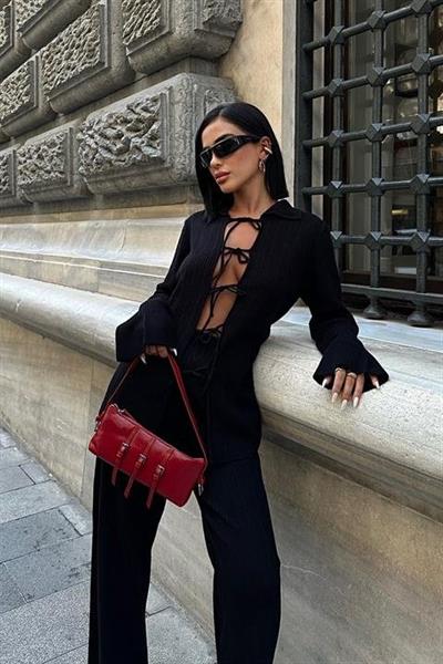 Krysia İp Bağlama Detay Fitilli Takım 9959