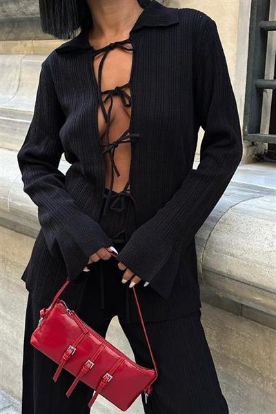 Krysia İp Bağlama Detay Fitilli Takım 9959