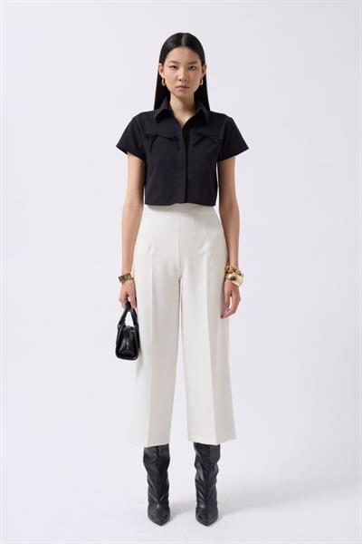 Kurdele Detay Crop Gömlek