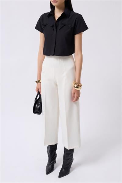 Kurdele Detay Crop Gömlek