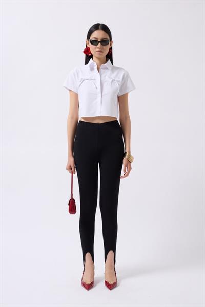 Kurdele Detay Crop Gömlek