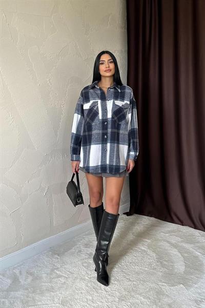 Lacivert Cepli Oduncu Gömlek