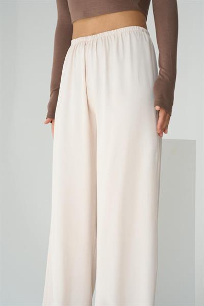 Lastikli Pantolon - Bej