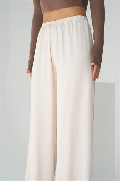 Lastikli Pantolon - Bej