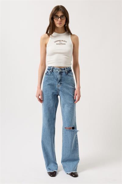 Lazer Kesim Wide Leg Jean