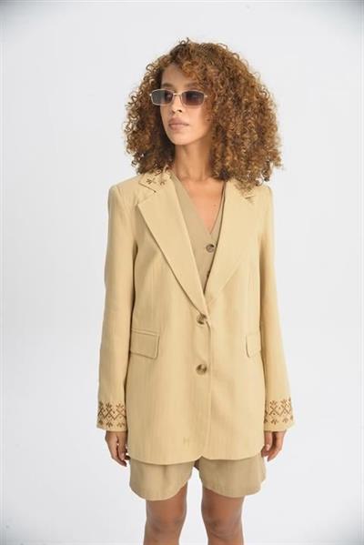 Leomie Nakışlı Blazer Ceket 6106