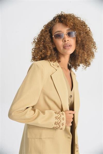 Leomie Nakışlı Blazer Ceket 6106