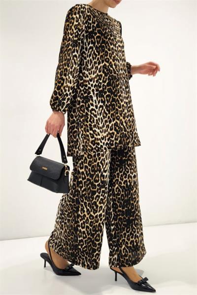Leopar Tunik Pantolon Alt Üst Takım 6663