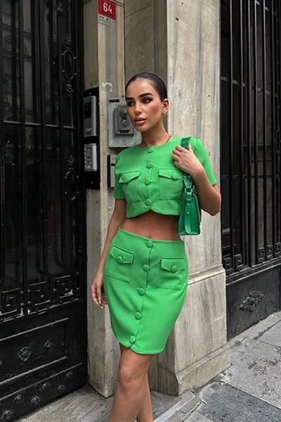 Liatris Crop Ceket Takım 9389-10