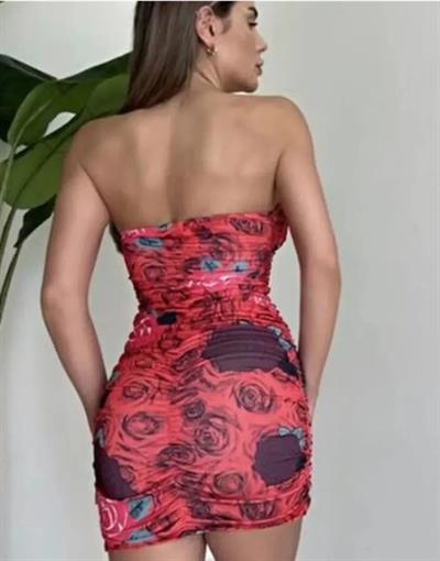 Likralı Dilber Elbise - Kırmızı