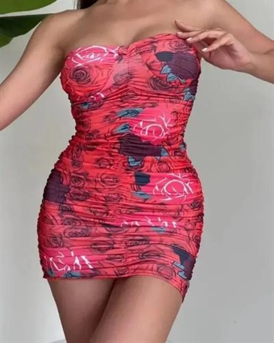 Likralı Dilber Elbise - Kırmızı